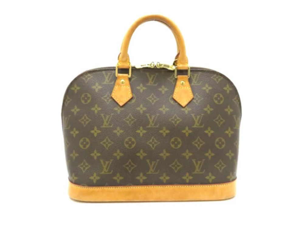 LOUIS VUITTON Alma Monogram Leather Brown